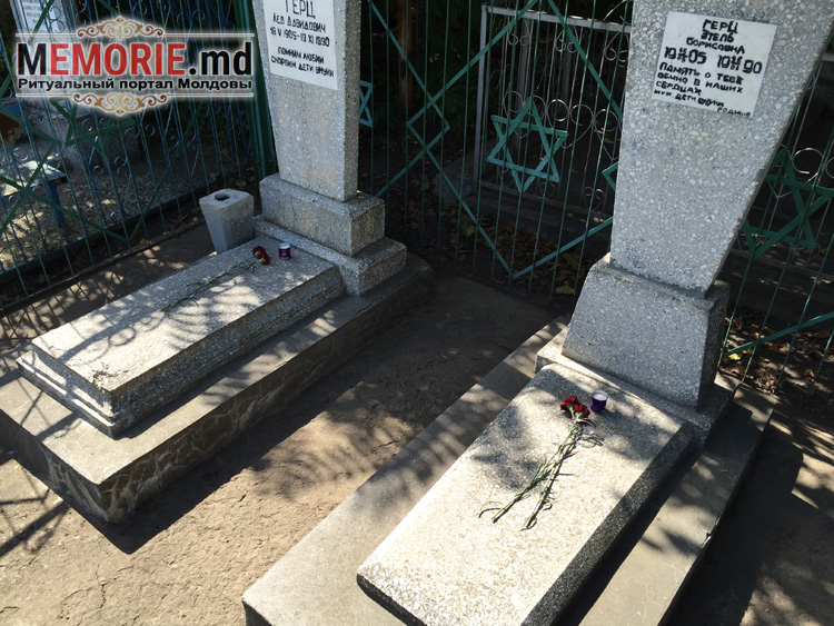 уборка могилы на Еврейском кладбище в Бельцах Молдова