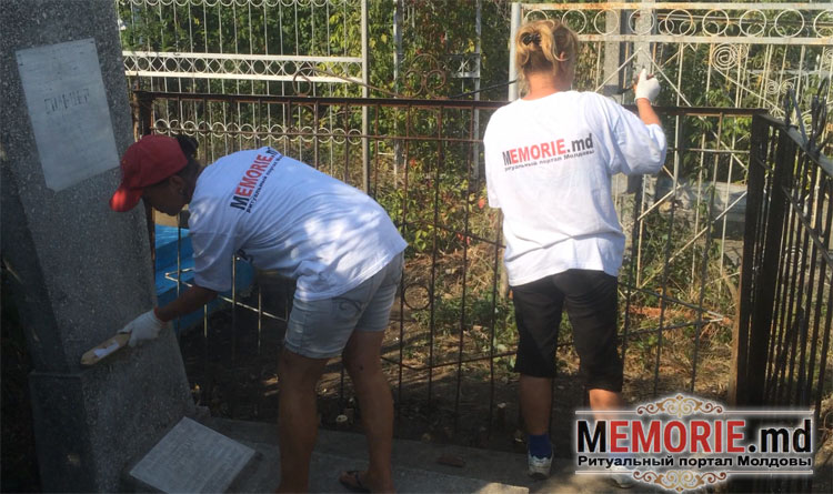 уход за могилой на кладбище в Бельцах Молдова